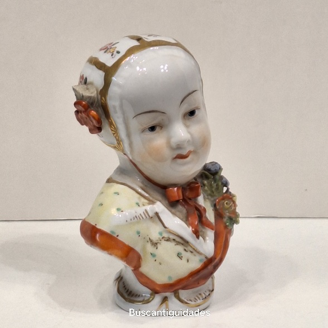 Busto em porcelana de Dresden 7