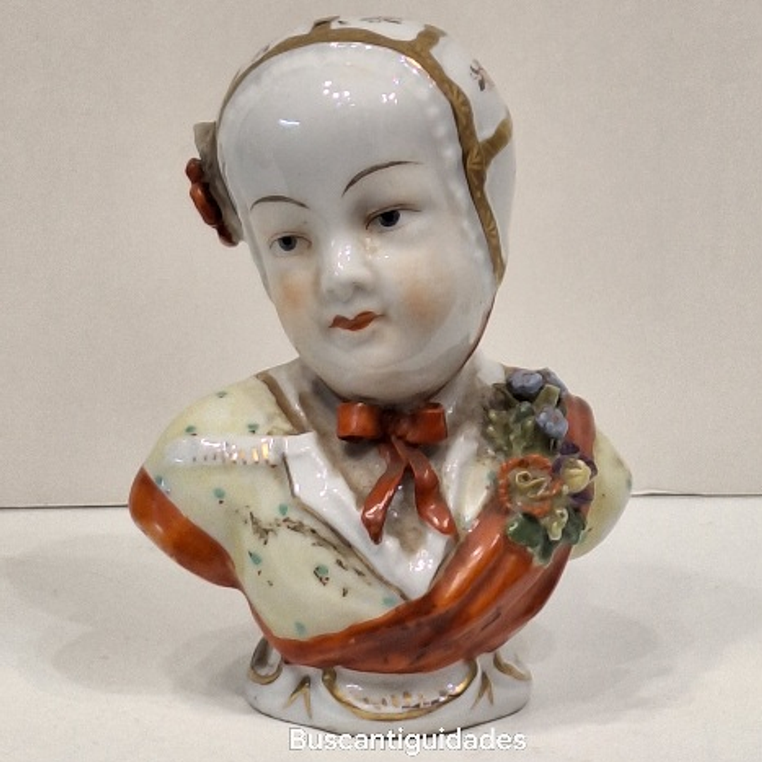 Busto em porcelana de Dresden 10
