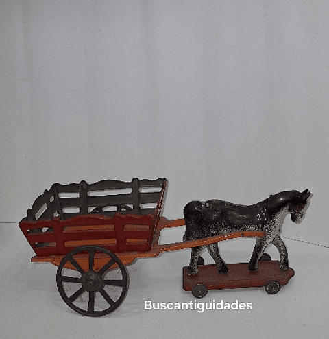 Brinquedo,  Carroça com cavalo 