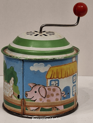 Brinquedo de lata, caixa de música 