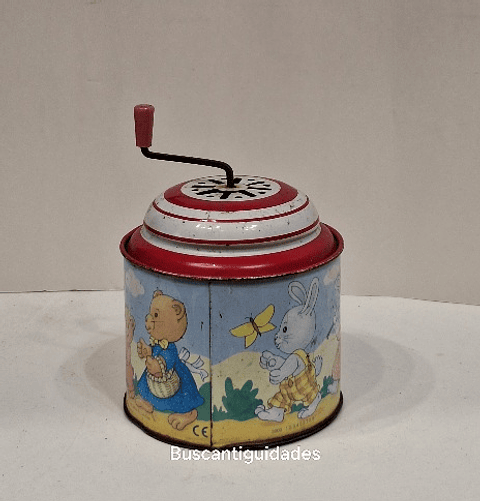 Brinquedo de lata, caixa de música 