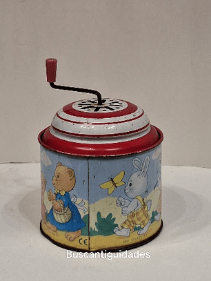 Brinquedo de lata, caixa de música 