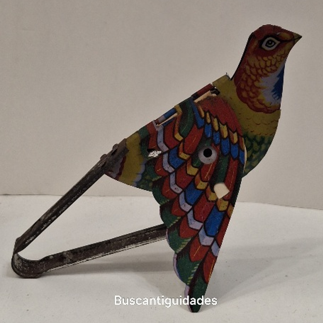 Brinquedo de lata, pássaro com fole 1