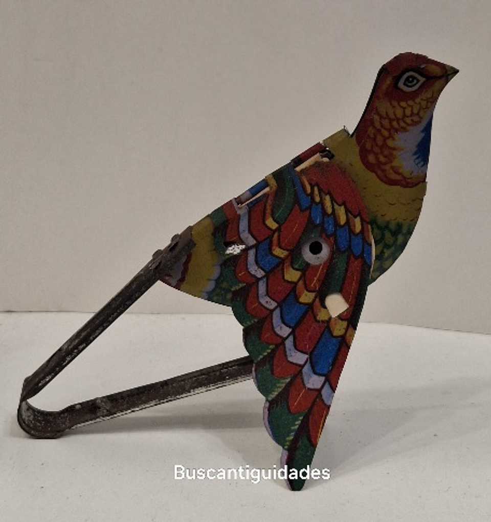 Brinquedo de lata, pássaro com fole 1