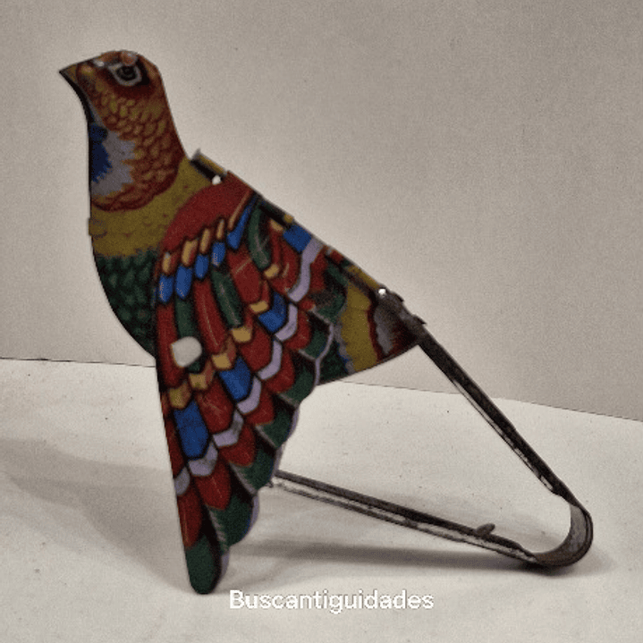 Brinquedo de lata, pássaro com fole 2