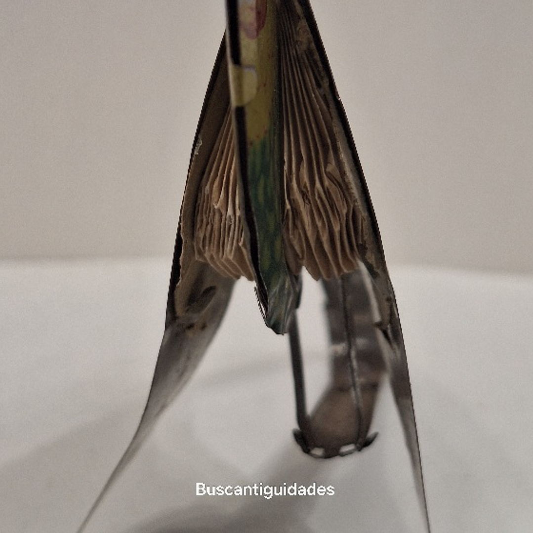 Brinquedo de lata, pássaro com fole 3