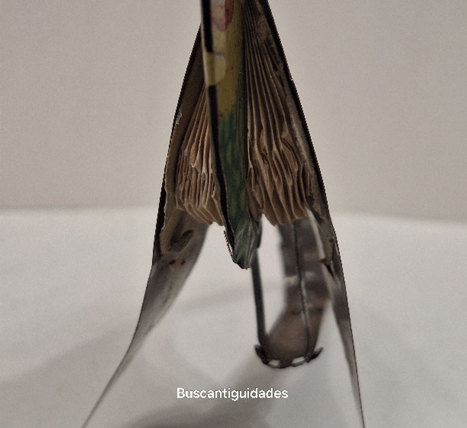 Brinquedo de lata, pássaro com fole 3