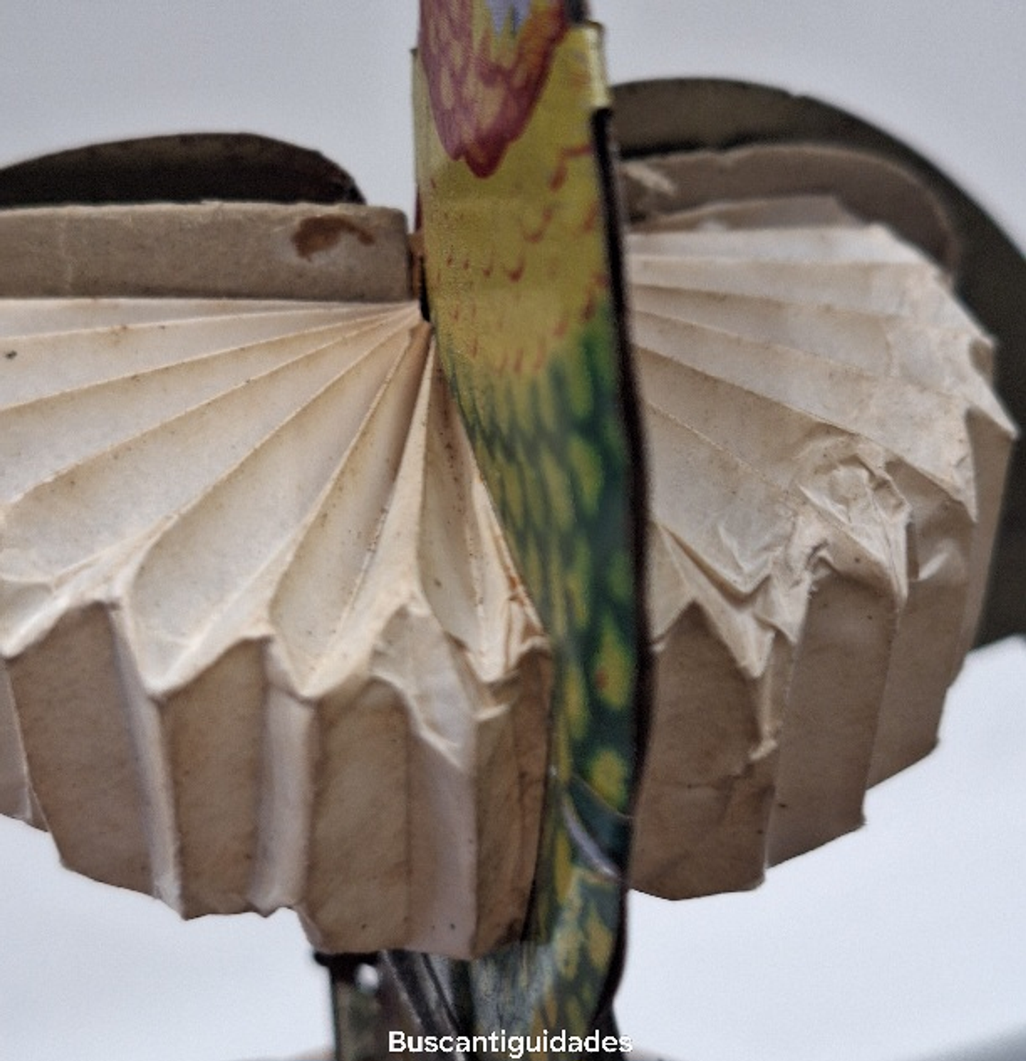 Brinquedo de lata, pássaro com fole 4