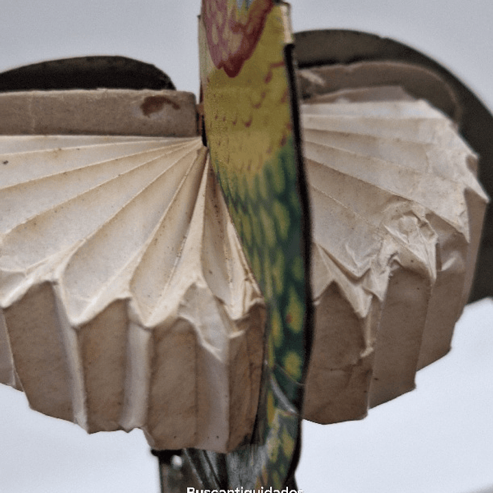 Brinquedo de lata, pássaro com fole 4