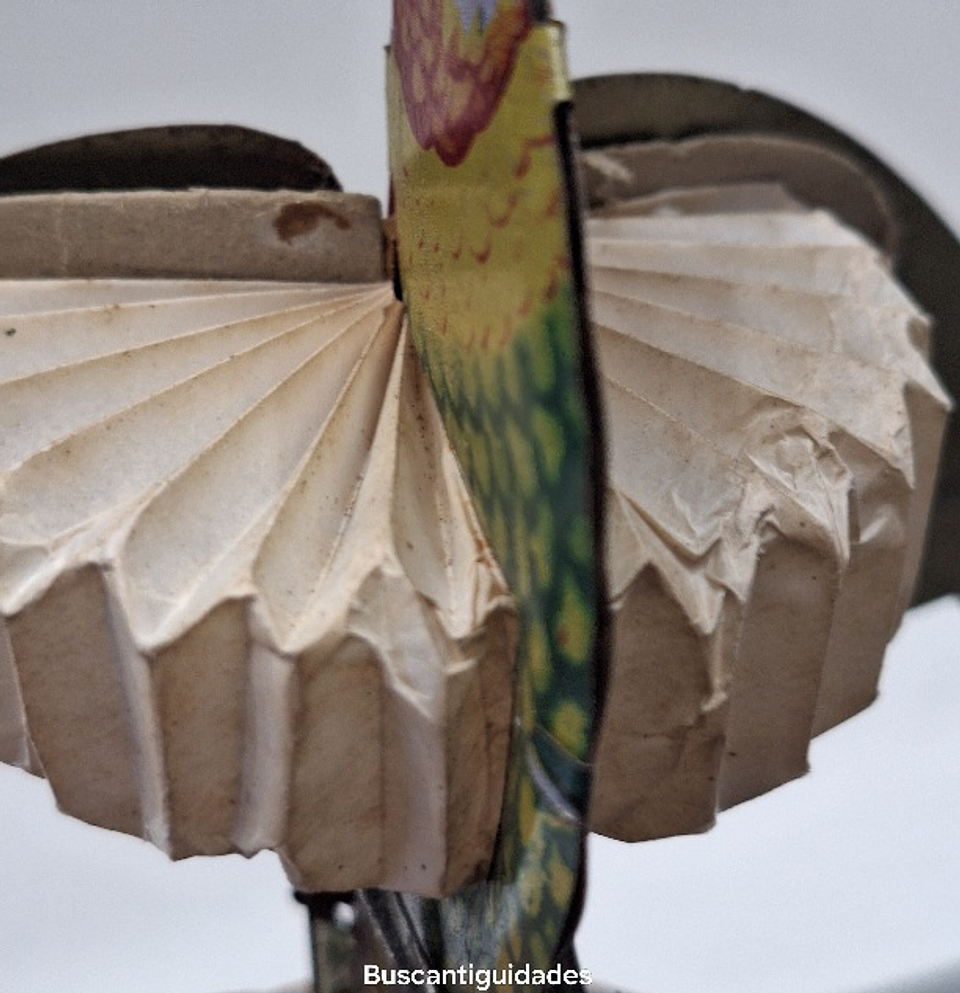 Brinquedo de lata, pássaro com fole 4