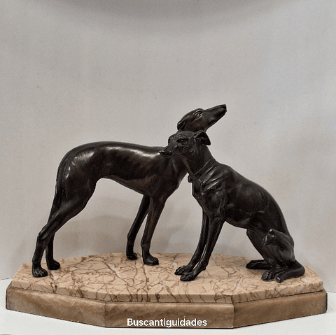 Escultura, arte Déco, Galgos