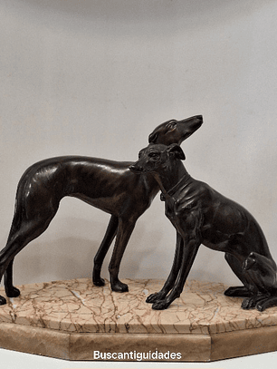 Escultura, arte Déco, Galgos