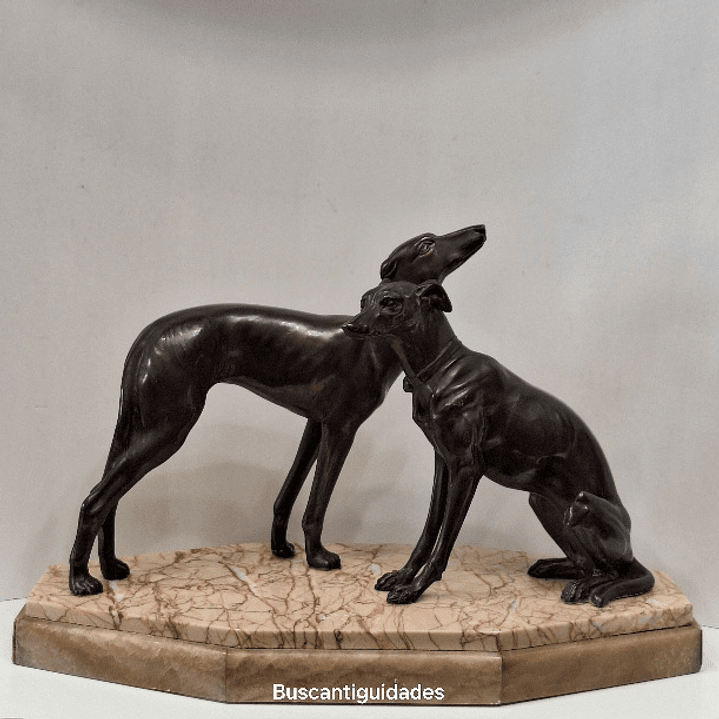 Escultura, arte Déco, Galgos 1