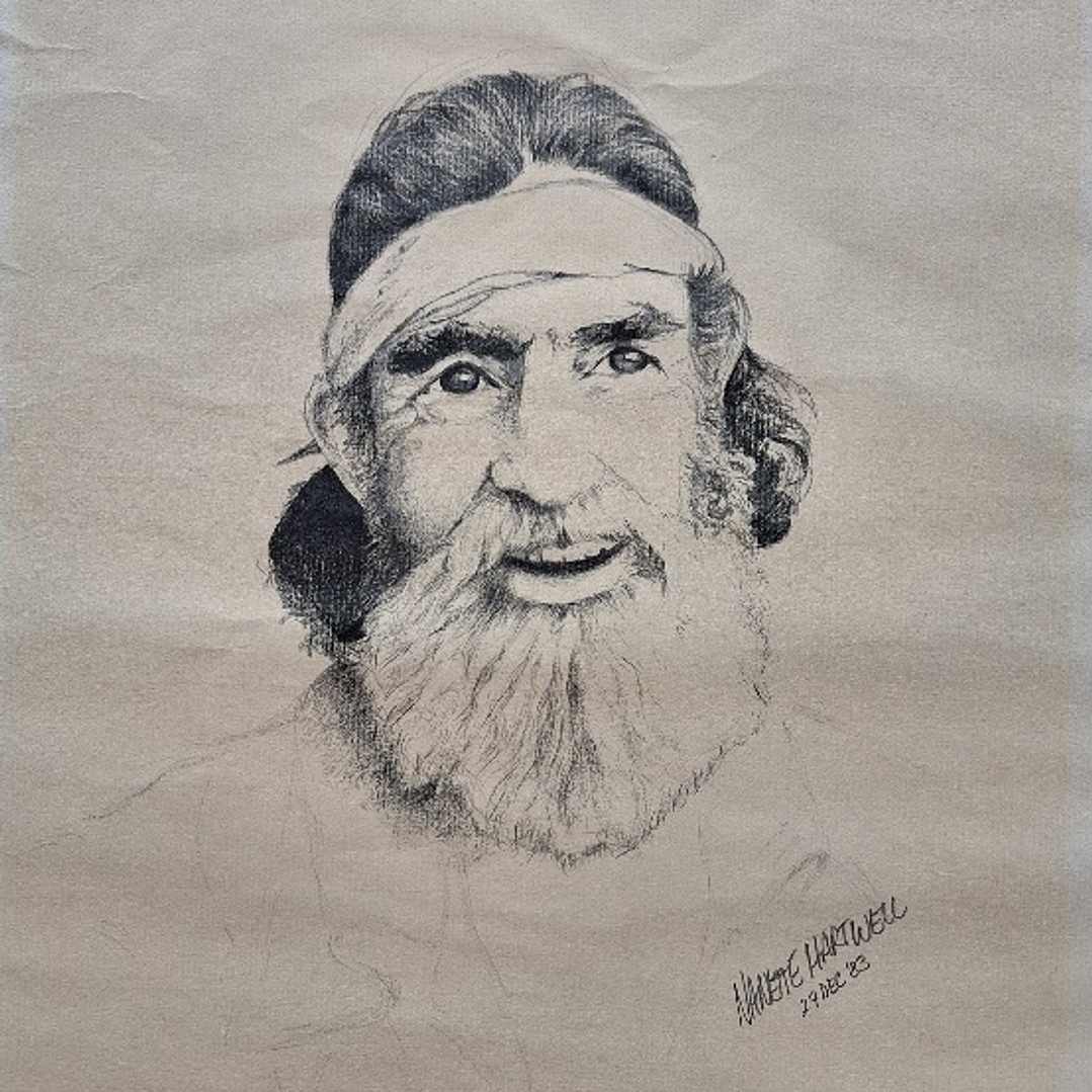 Desenho à lapis de Nanette Hartwell 1