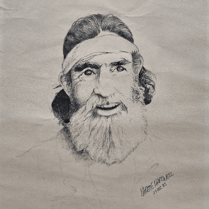 Desenho à lapis de Nanette Hartwell 1