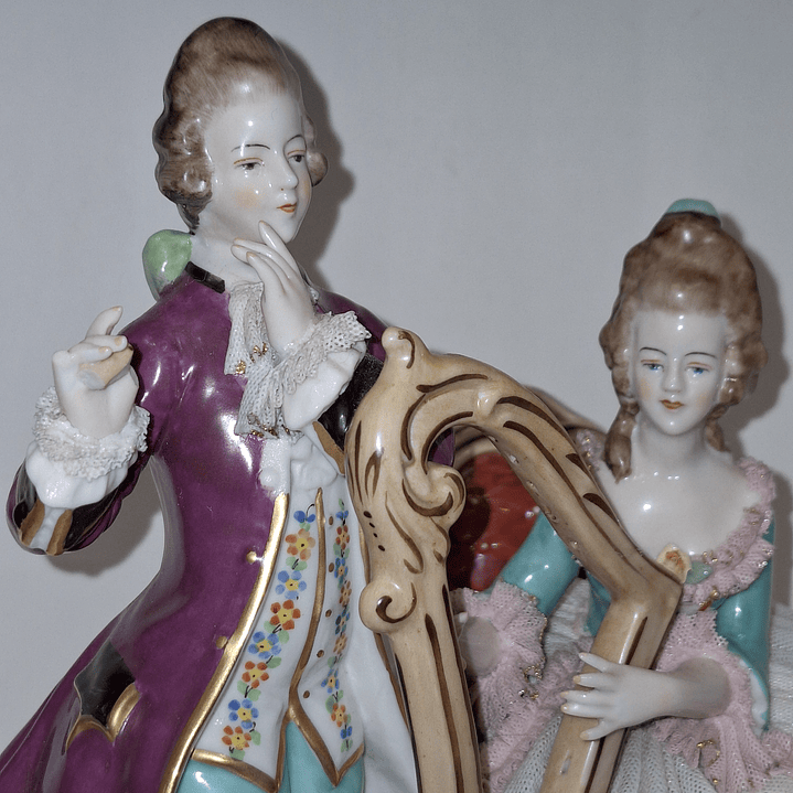 Grupo escultorico porcelana alemã  4