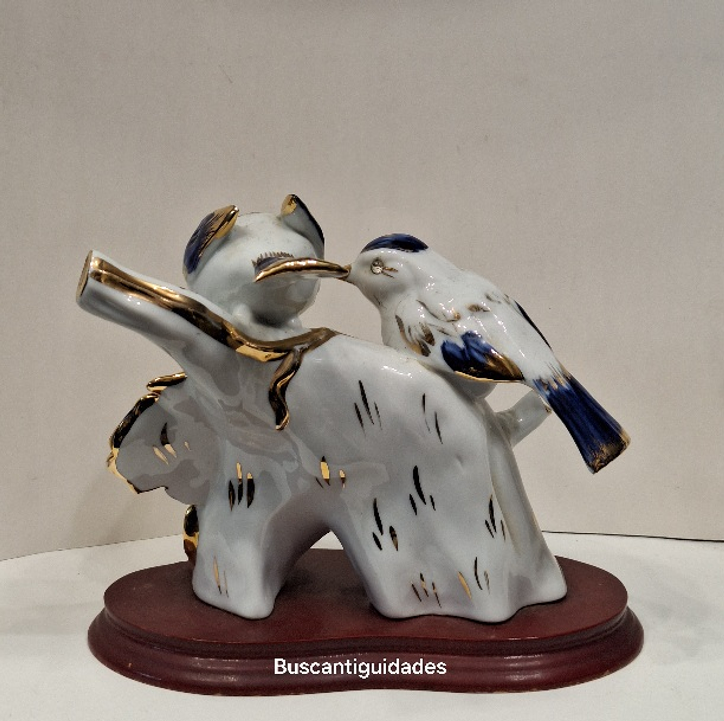 Estatueta, pássaros com uvas 6