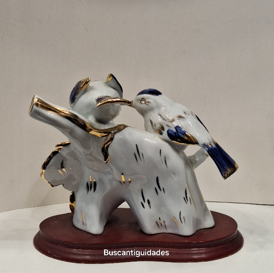 Estatueta, pássaros com uvas 6