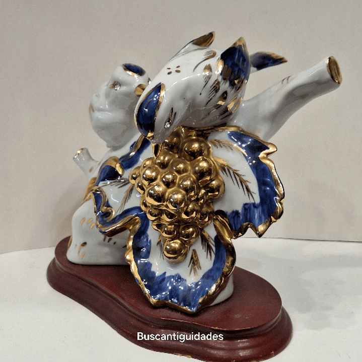 Estatueta, pássaros com uvas 8