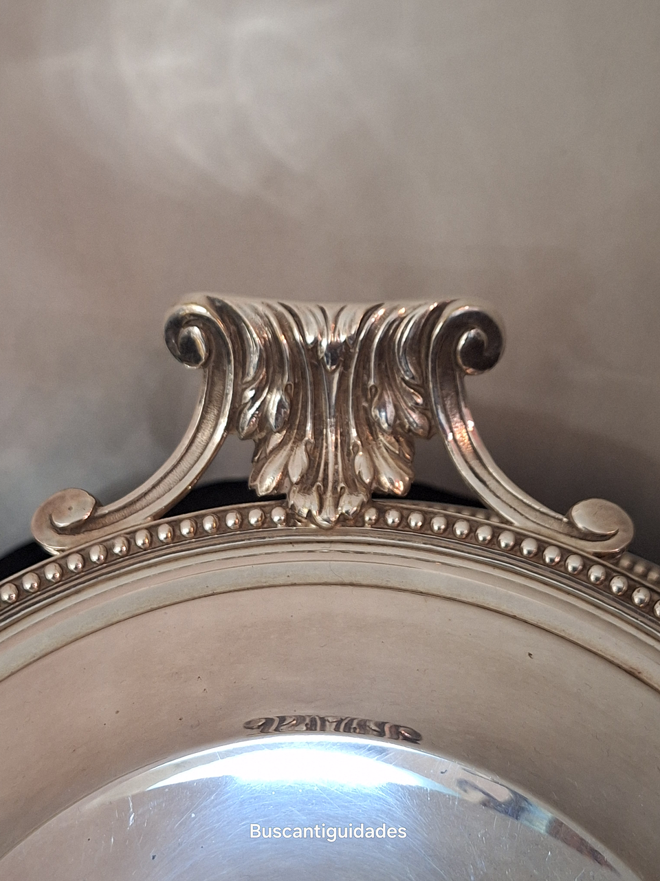 Sopeira com sousplat, metal prateado 5