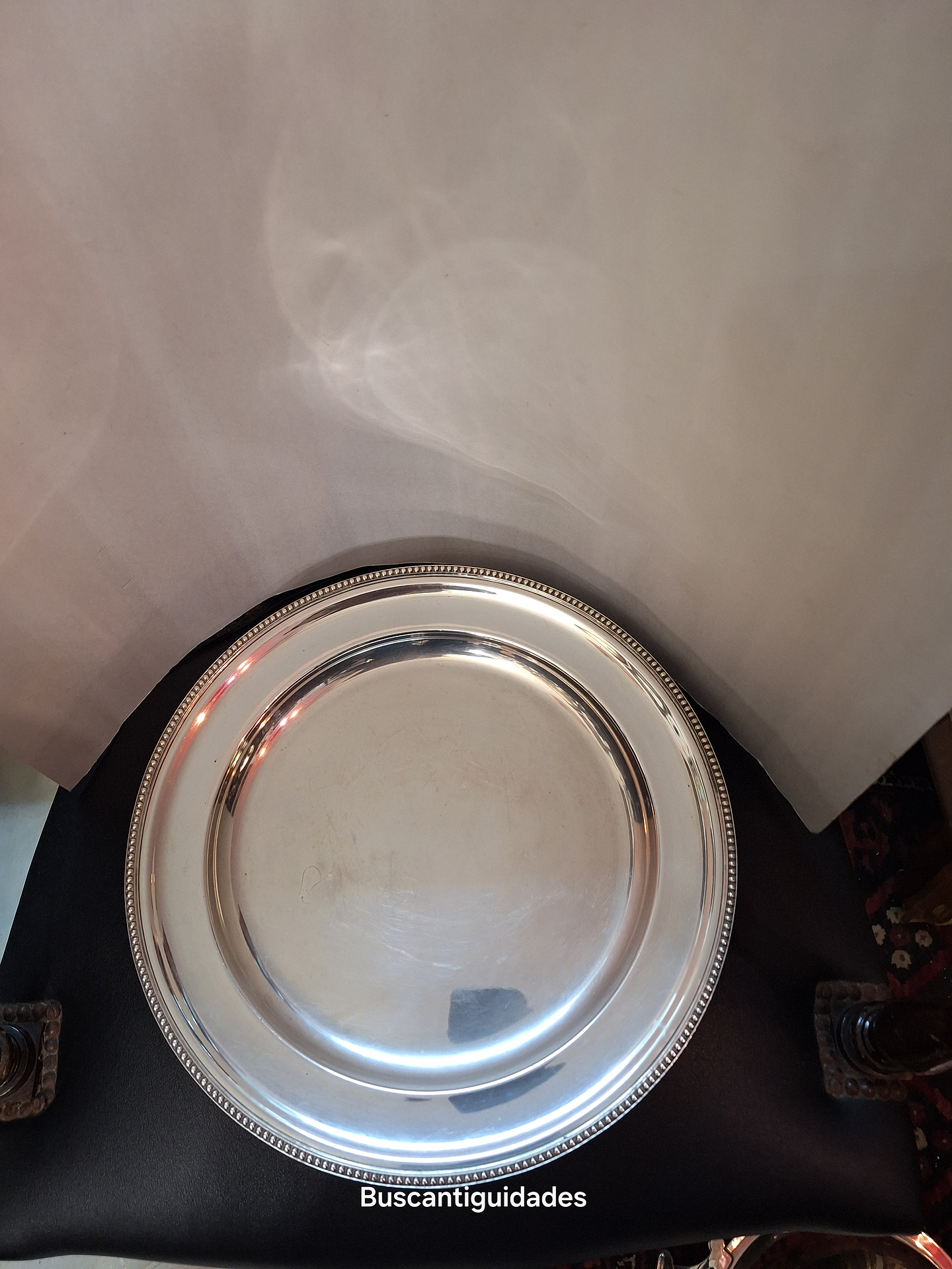 Sopeira com sousplat, metal prateado 6