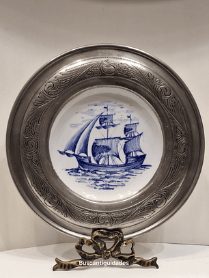 Prato, caravela, estanho