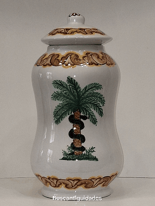 Pote de farmácia em faiança Flabal