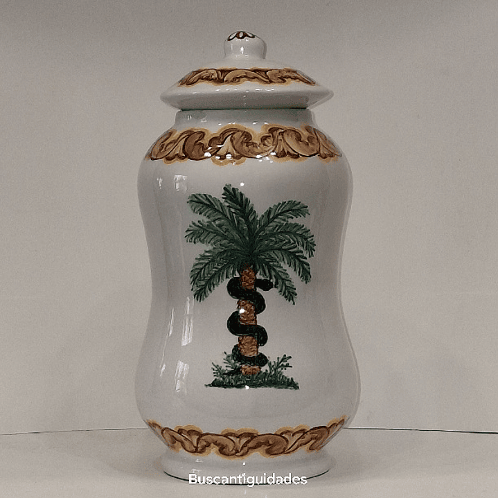 Pote de farmácia em faiança Flabal 1