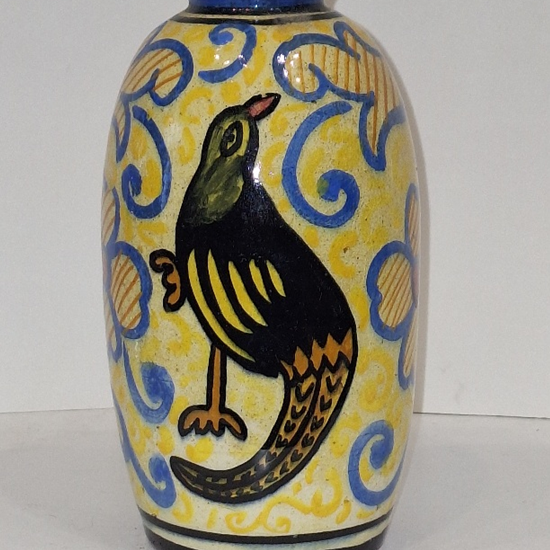 Vaso em faiança estilo arte Déco  1