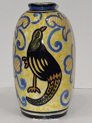 Vaso em faiança estilo arte Déco 