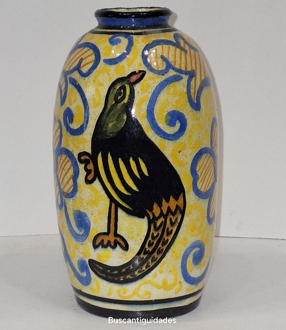 Vaso em faiança estilo arte Déco  1