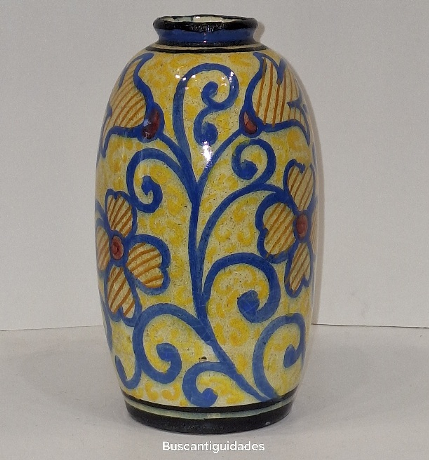 Vaso em faiança estilo arte Déco  2