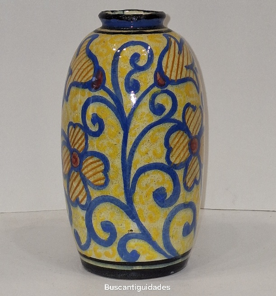 Vaso em faiança estilo arte Déco  2