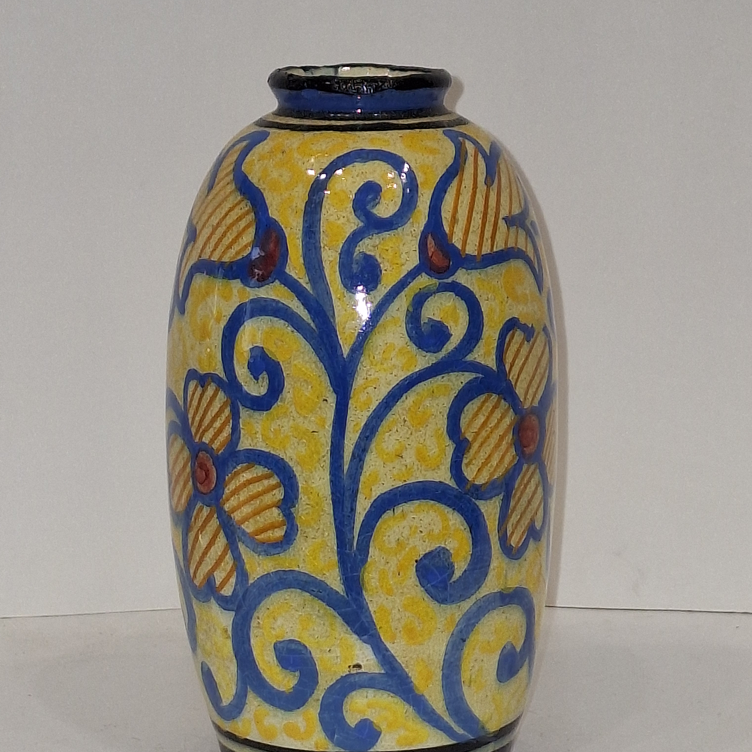 Vaso em faiança estilo arte Déco  3