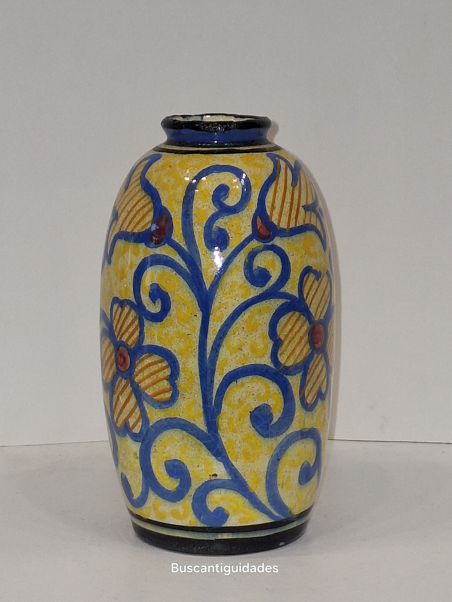 Vaso em faiança estilo arte Déco  3