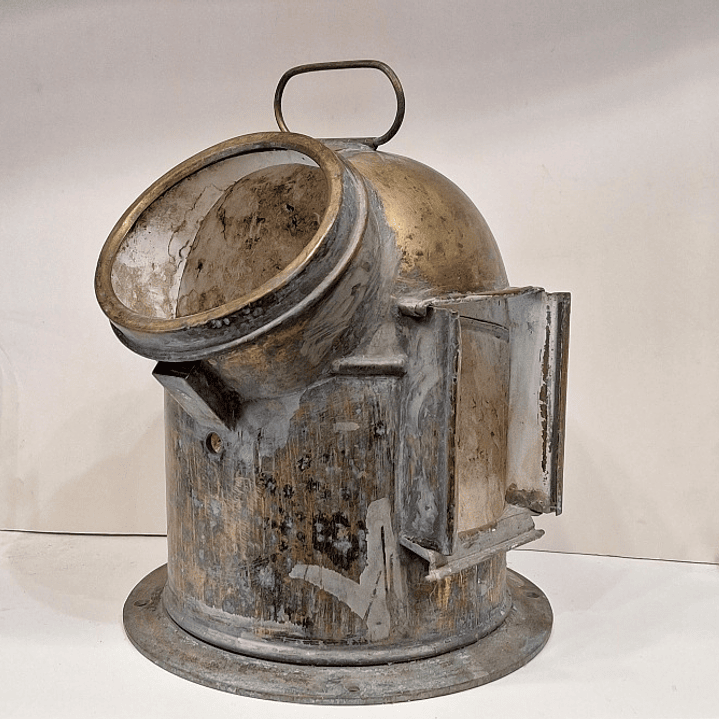 Caixa de Bitácula antiga para bússola  1