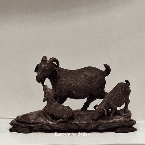 Escultura chinesa em pedra dura, Cabras