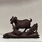 Escultura chinesa em pedra dura, Cabras - thumbnail 1