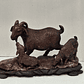 Escultura chinesa em pedra dura, Cabras - thumbnail 2