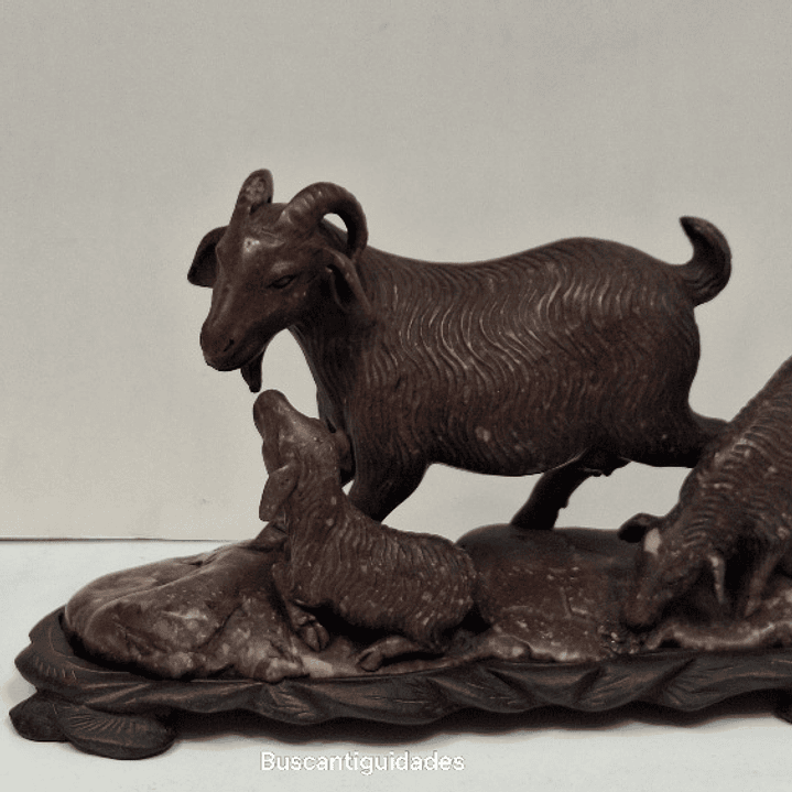 Escultura chinesa em pedra dura, Cabras 3