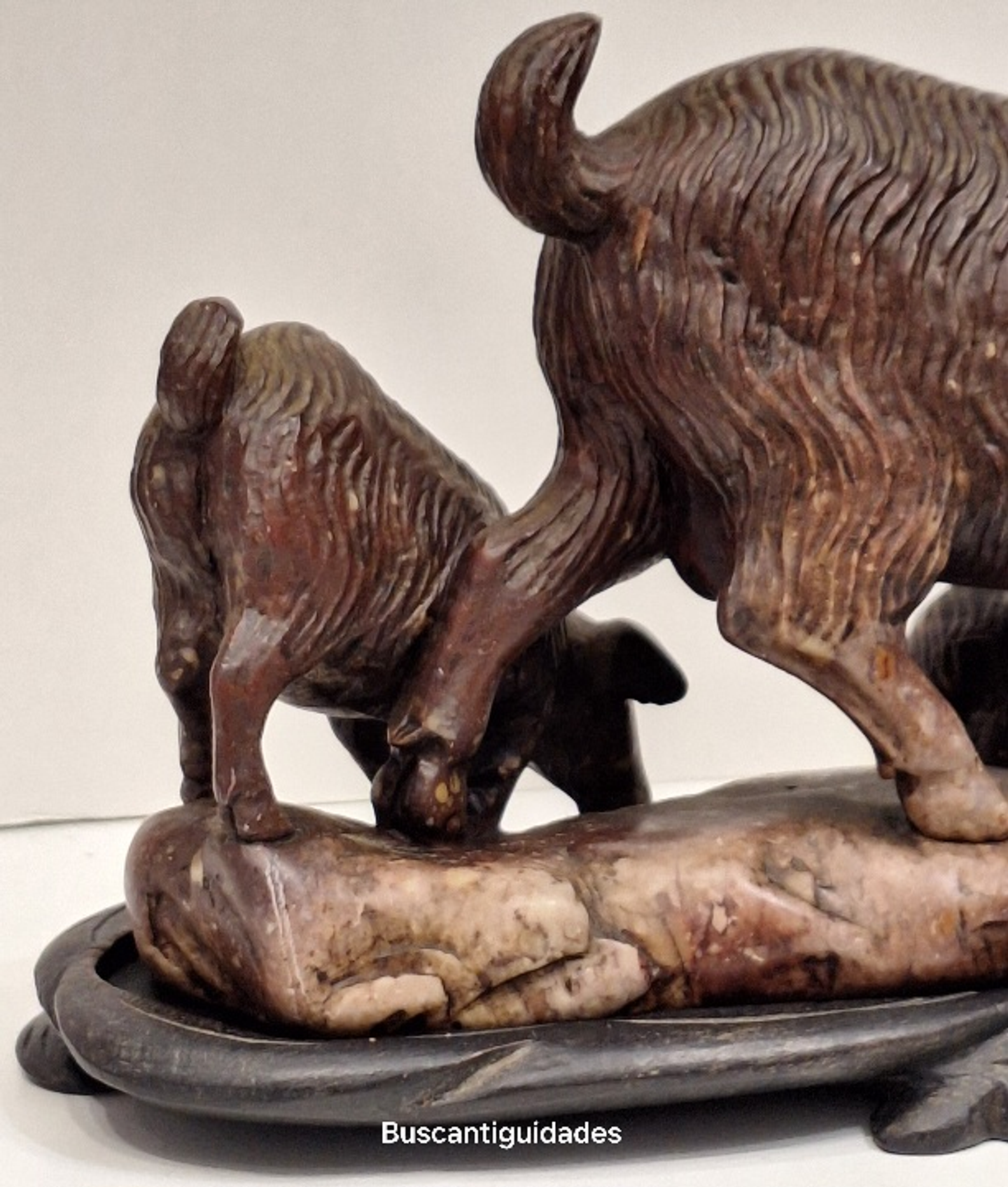 Escultura chinesa em pedra dura, Cabras 5