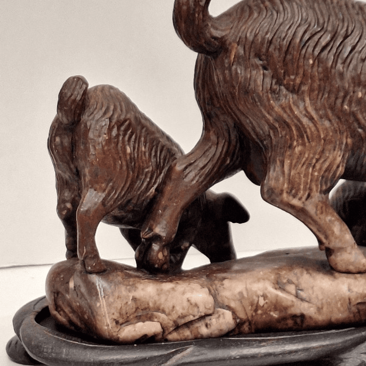 Escultura chinesa em pedra dura, Cabras 5