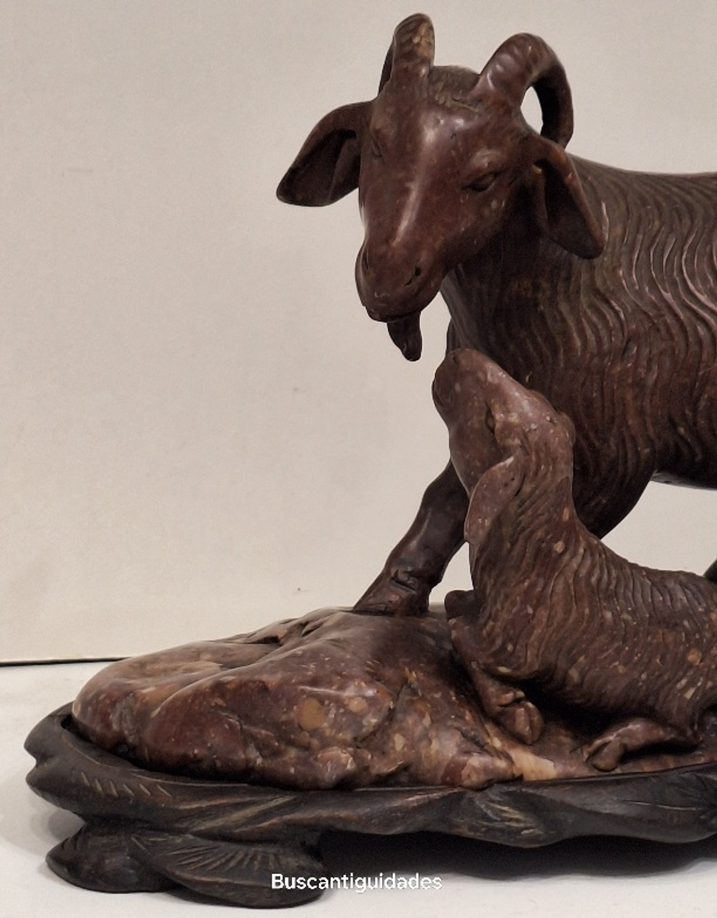 Escultura chinesa em pedra dura, Cabras 7