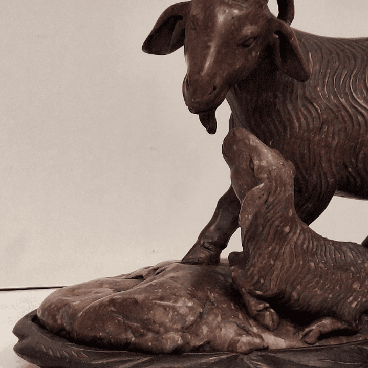 Escultura chinesa em pedra dura, Cabras 9