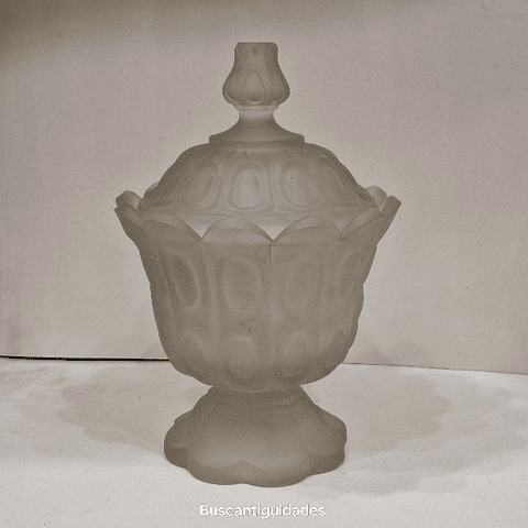 bomboniere de vidro fosco