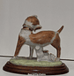 Bibelot em biscuit policromado, cão  - Miniatura 2