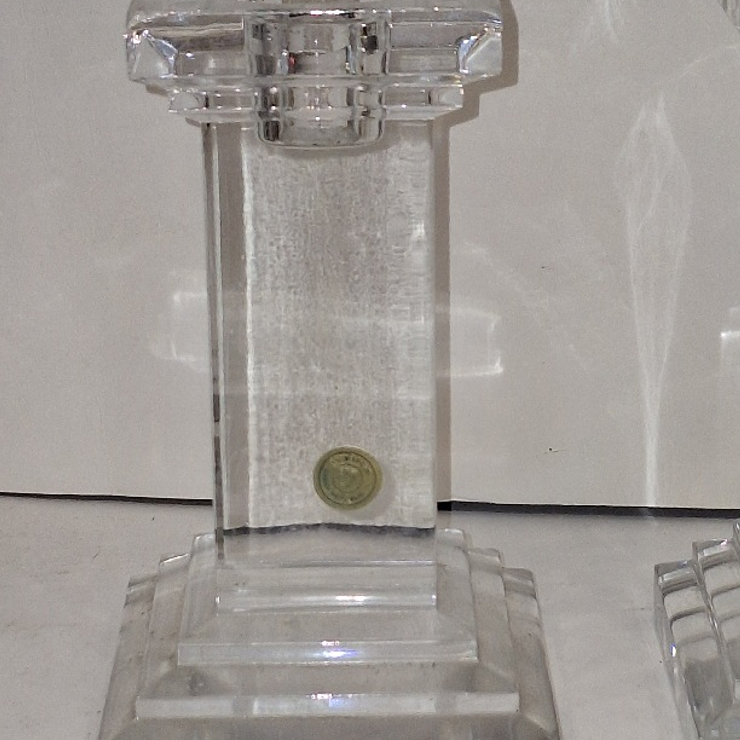 Par de castiçais em cristal da Bohemia 3