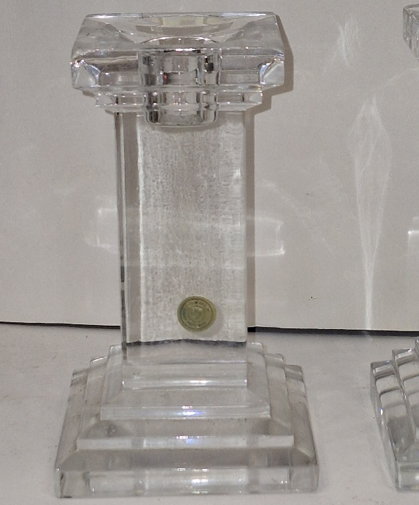 Par de castiçais em cristal da Bohemia 3