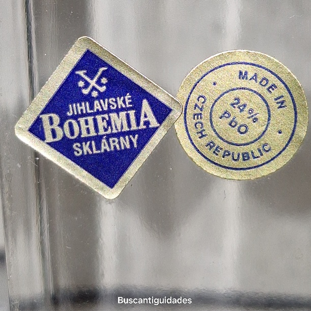 Par de castiçais em cristal da Bohemia 6