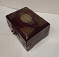Caixa porta-Jóias, madeira,  latão e Jade - Thumbnail 7